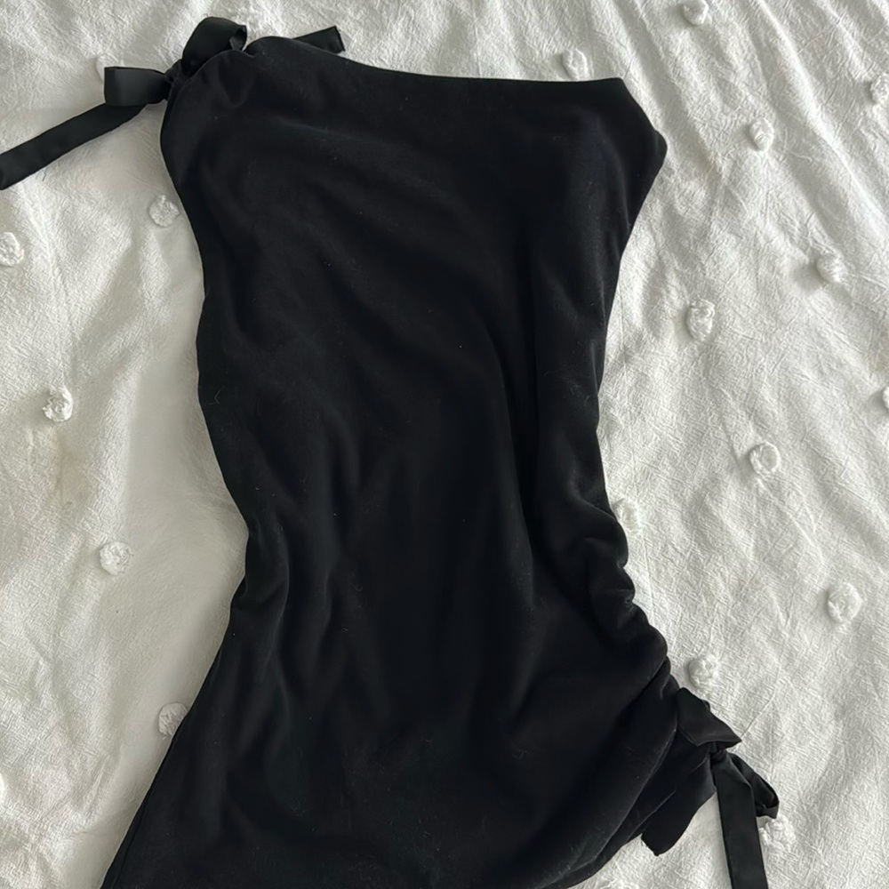 Amelie Teje Ribbon Top Noir